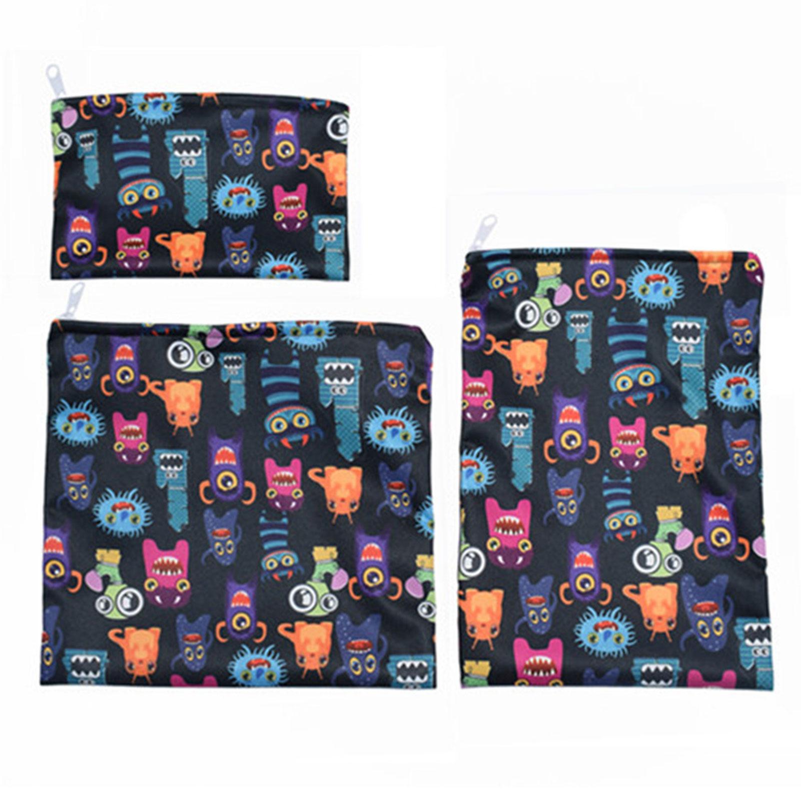 

Cloth Snack Bags 3pcs Reusable Bags For Sandwich Dishwasher Safe Zipper Bag For Home School Office Picnic Camping Hiking Durable
