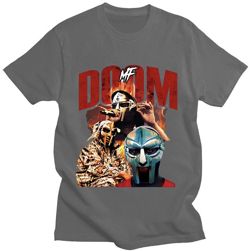 

Singer Mf Doom Madlib Madvillain Metallic Face Print T Shirt Men Women Hip Hop 100% Cotton T-Shirt Harajuku Streetwear T Shirts XXXXL