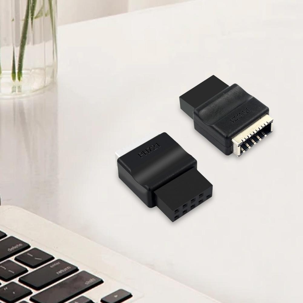 Motherboard USB 2.0 9-Pin To Type-E Front Panel Header Extension Adapter USB2.0 9pin Male To Type-E Female Adapter