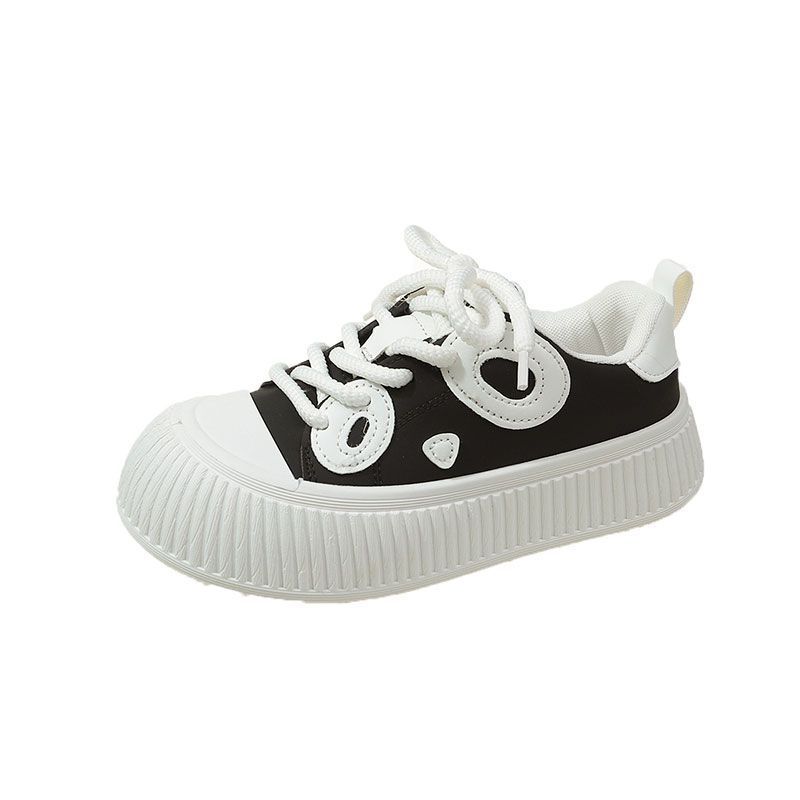 Big Head Bread Little White Shoes Women's 2025 New Autumn Versatile Popular Women's Shoes Autumn Casual Platform Panda Board Shoes