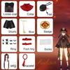 Impact Hutao Cosplay Costume Shoes Uniform Wig Chinese Style Halloween Costumes for Women Game Hu Tao
