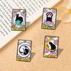 New Tarot Cat Series Enamel Brooches The Moon The World The Lovers Ace Of Paws Lapel Pins For Backpack Jacket Gift For Pet Lover