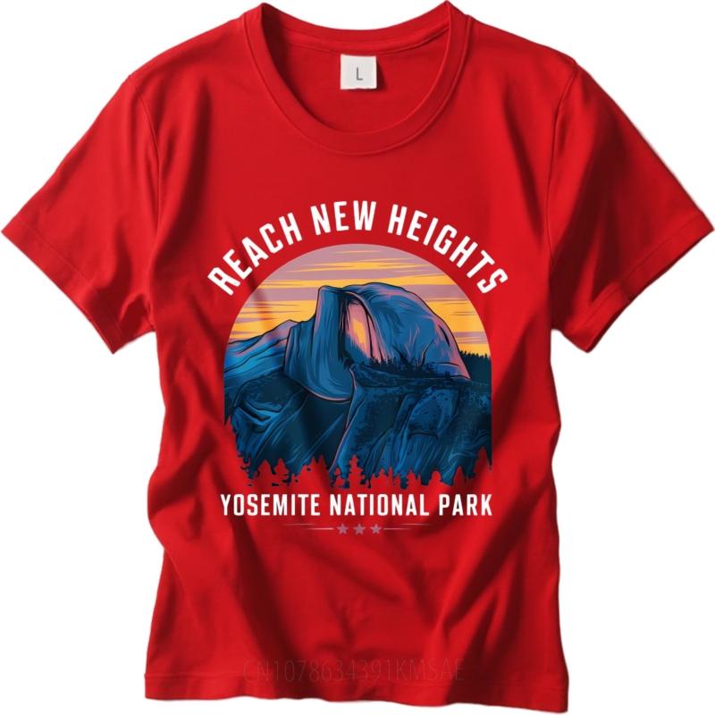 Comfortable Unisex Oneck t shirt Daily Wear Reach New Heights Yosemite National Park Basic Boys Tshirt Quick Dry Shirt S