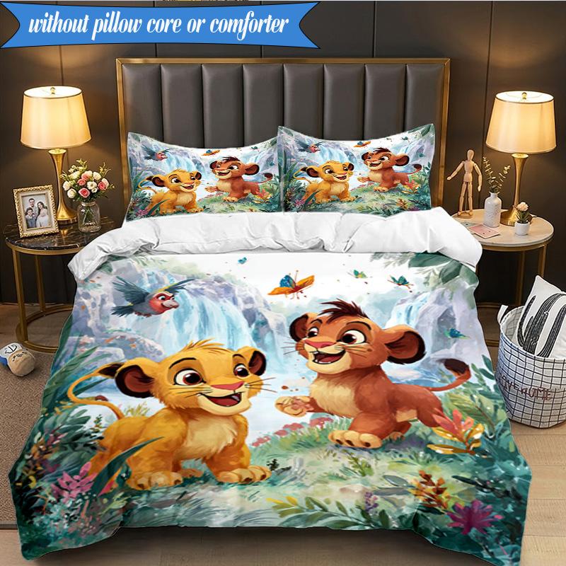 Lion king 3pcs K-pop music group Bedding set,Ideal for Bedroom, Dormitory,Including Duvet Cover And 2pcs Pillowcases,Fan gifts