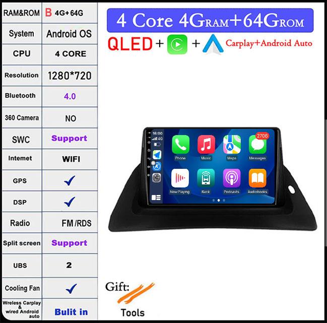 For Renault Kangoo 2009 2012 2015 2016 2017 2018 Car Radio Multimedia Video Player Navigation Android Auto