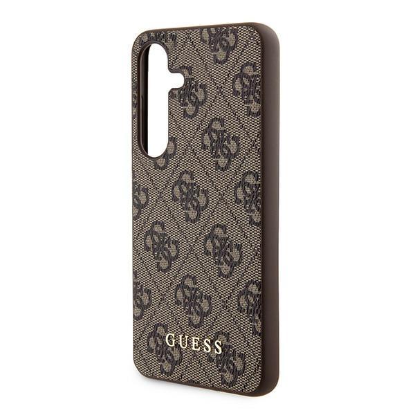 Guess Guhcs24Sg4Gfbr S24 S921 Brązowy/Brown Hardcase 4G Metal Gold Logo