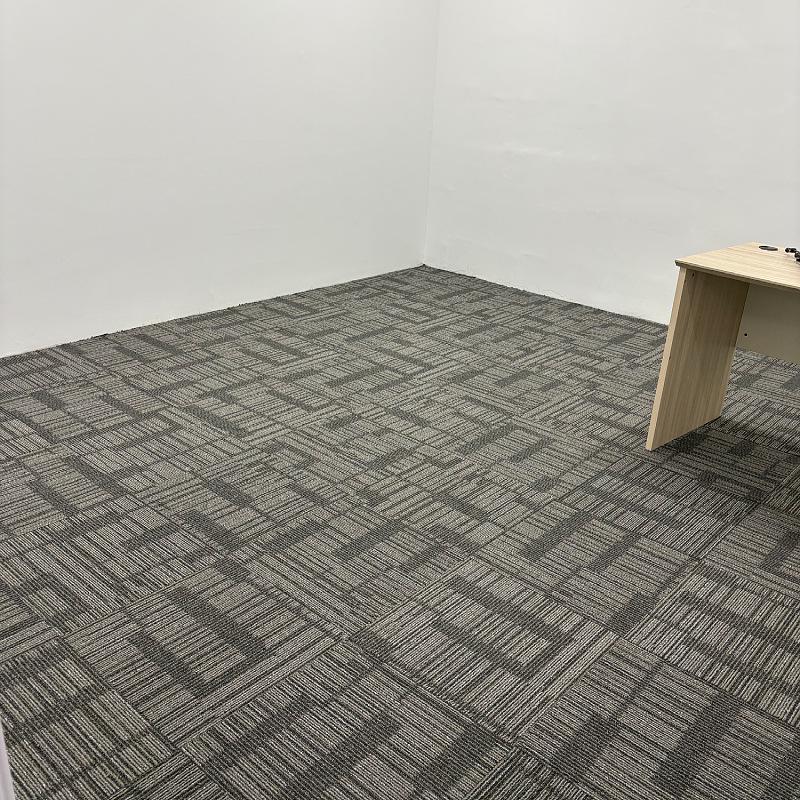 Interlocking PVC Backed Polypropylene Office Carpet Tiles, 50x50 cm, for Commercial and Hotel Use Model DS-03