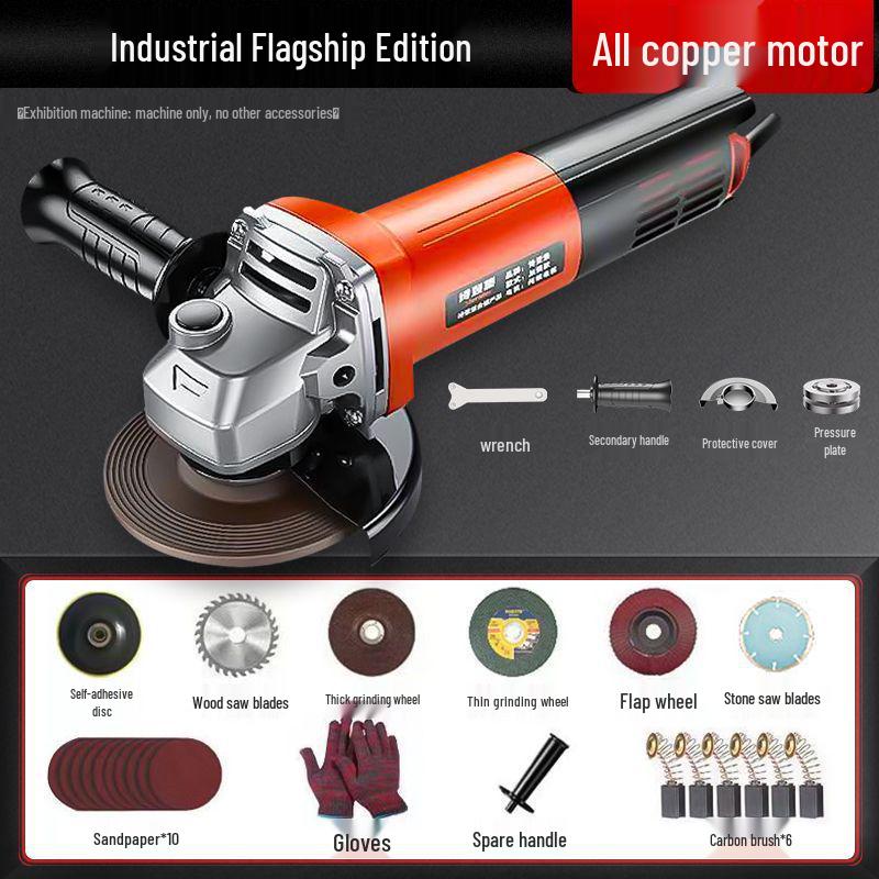 Multi-Purpose Small Angle Grinder & Polisher - Handheld Cutting and Grinding Tool with Wheel