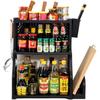 WTEMPO Household Kitchen Seasoning Storage Rack Plastic Table Top Seasoning Kitchen Utensils Multi-layer Functional Storage Knife Holder