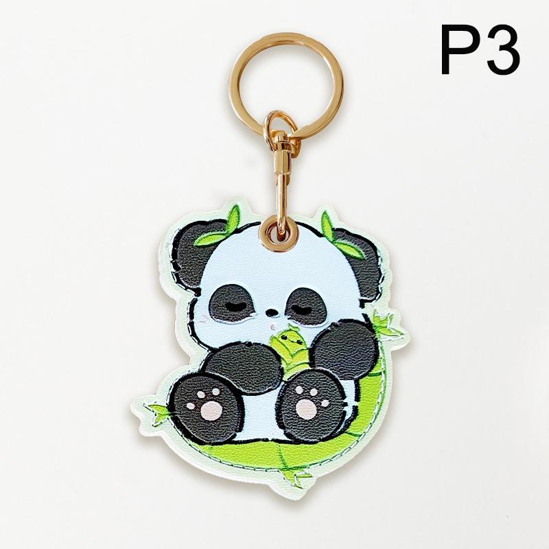

Useful Pu Leather For Airtag Protective Sleeve Access Control Card Cover With Keychain Cute Cartoon Badge Card Holders