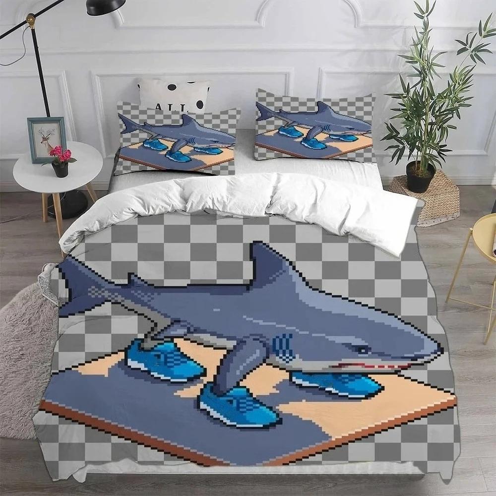 Ai Italský Brainrot Tung Tung Sahur Ložní soupravy Přehoz Přikrývka Povlak na peřinu Povlak na polštář Sady 2-3 kusy Domácí dekorace