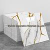 Self-Adhesive Pink Marble Wallpaper: Waterproof, Heat-Resistant Wall Sticker with Aluminum Plastic Panel
