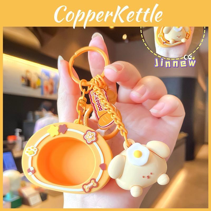 Dog Egg Poached Keychain Backpack Pendant Cartoon Bag Decoration Gifts Kids