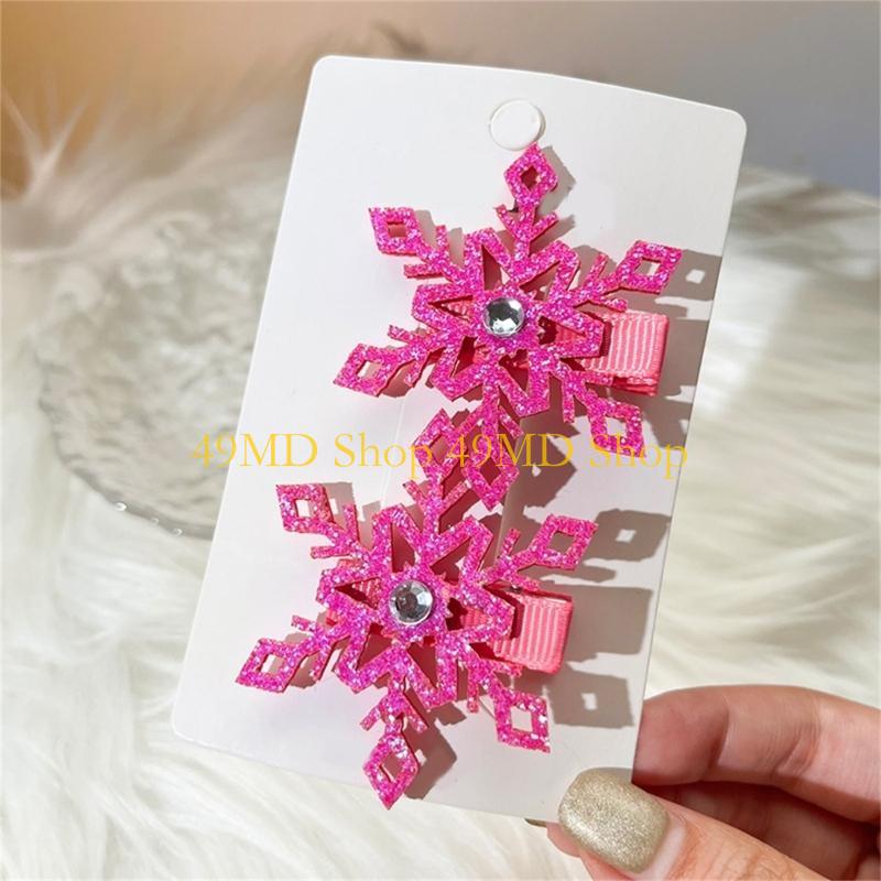 49MD Snowflake Hair Clip For Kids Practical And Comfortable Hairpin Party Hairpiece