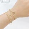 New Design Gold Color Copper Bead Chain Zircon Horse Animal Bracelet Fashion For Women Girls Casual Party Jewelry Gift Accessory