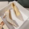 Fashion Shoes for Women's Wedding Bridal Shoes 2025 Crystal Elegant Pointed Toe Thin High Heel Sexy Women's Party Shoe Pumps Women Shoe