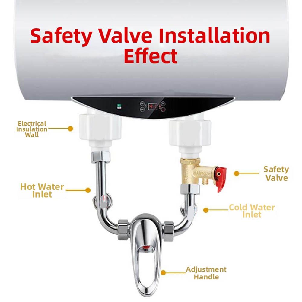 Compatible Copper Safety Valve for Haier and For Midea Water Heater Systems Prevents Overpressure and Leakage Issues