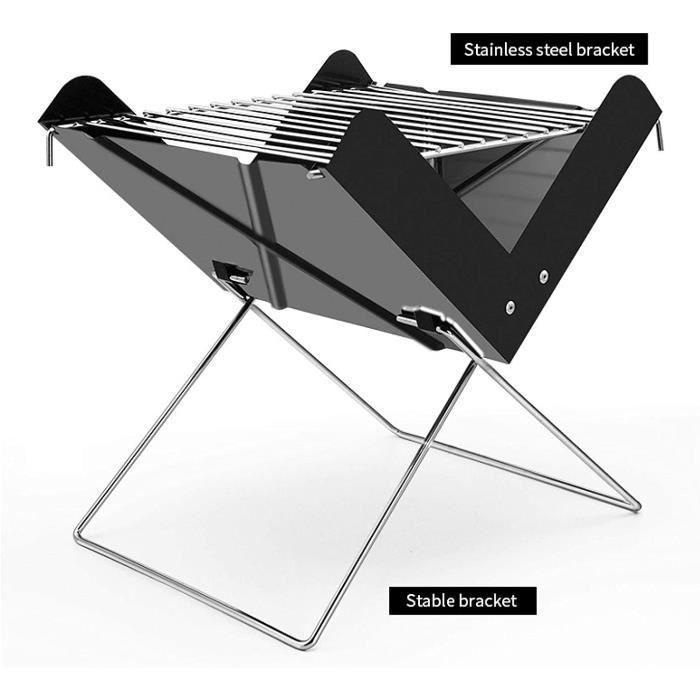 Barbecue - DULCE CASA - Mini Charcoal Barbecue - Stainless Steel - Portable - Lightweight