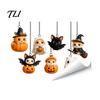 Easy To Apply Wall Stickers Spooky Halloween Window Static Sticker, Pumpkin Bat And Witch Patterns Self Adhesive Film Printed, Decorative