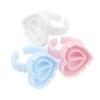 Microblading Eyelash Extension Ring Blooming Epoxy Resin Pigment Cups, Round & Heart-Shaped (100-Pack)