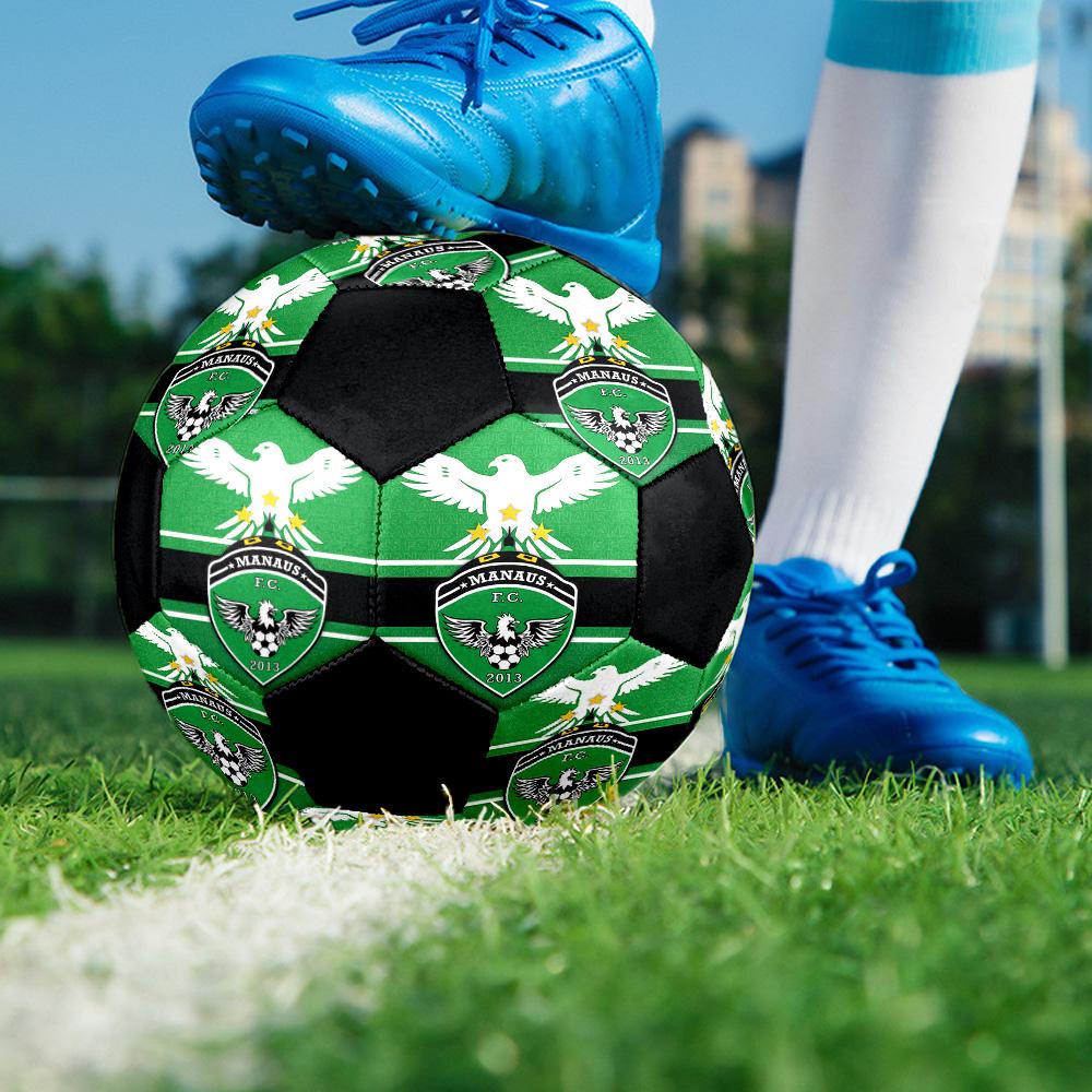 Manaus FC Indoor Soccer Ball Colorful All Ages Size 5 Machine Stitched PVC Competition Ready Durable High-Bounce