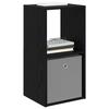Nightstand Black Oak Effect 35 x 32 x 68.5 cm Engineered Wood