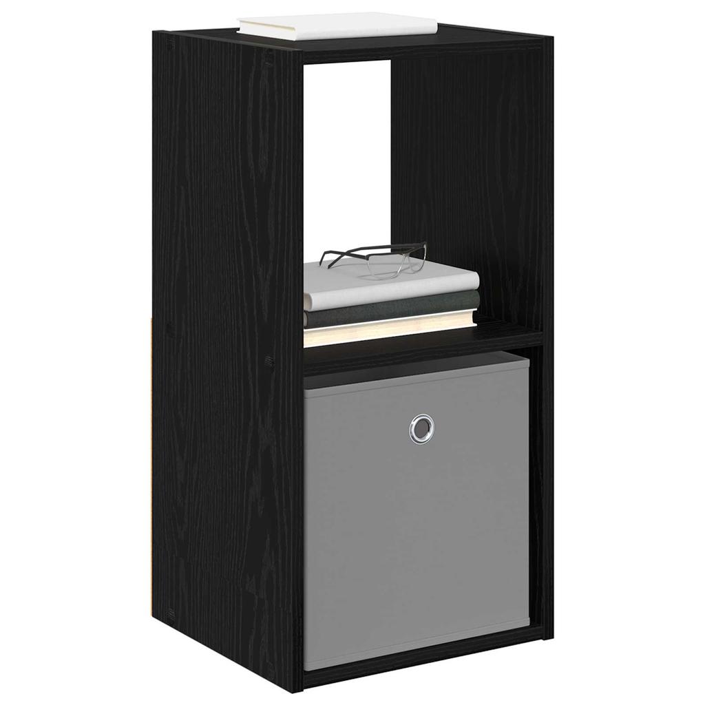 Nightstand Black Oak Effect 35 x 32 x 68.5 cm Engineered Wood