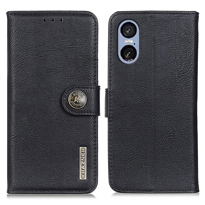 For Sony Xperia 5 VI Wallet Case Cowhide Texture Leather Flip Phone Cover