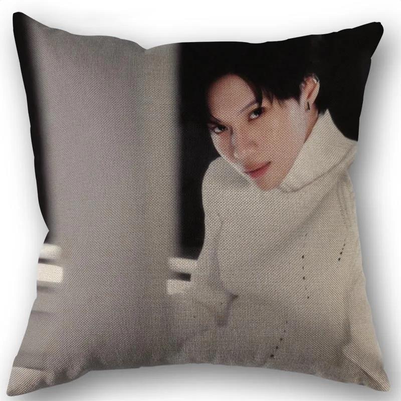 Taemin Kpop Star Pillowcase High Quality Home Textile Cotton Linen Fabric 45x45cm One Side Decoration Pillow Cover New 0519