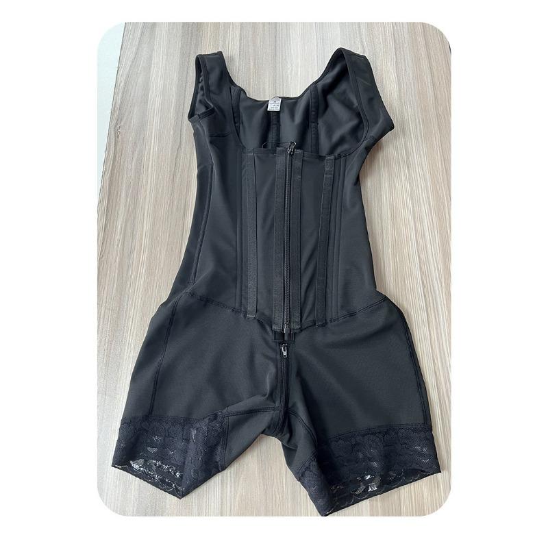 Waist Shaping Bodysuit Shoulder Straps Breasted Zippers Large Size Bodysuit Waist Cinch Tummy Butt Lifting Thin Body Shaping Garment