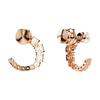 Swarovski Matrix Large Circle Imitation Crystal Pearl Cubic Zirconia Earrings Women earrings Rose-Gold 5692264