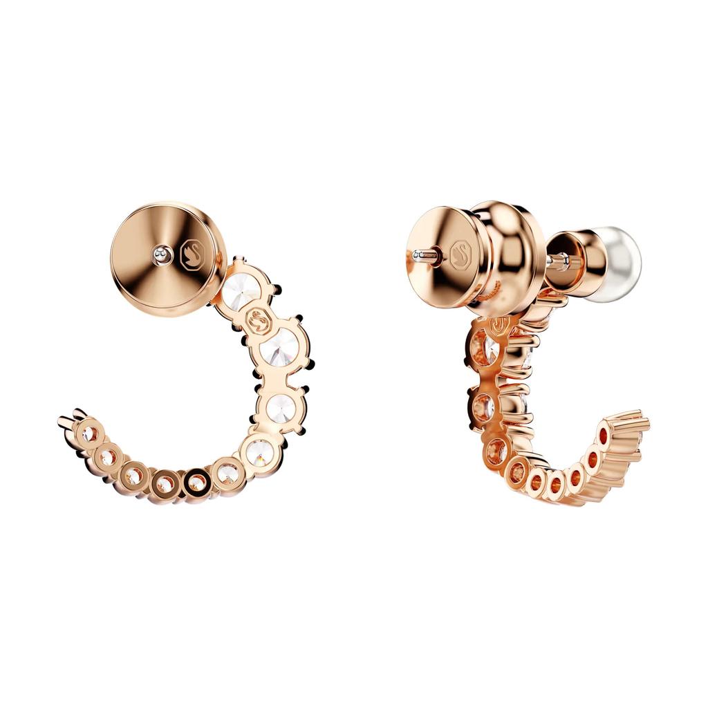 Swarovski Matrix Large Circle Imitation Crystal Pearl Cubic Zirconia Earrings Women earrings Rose-Gold 5692264