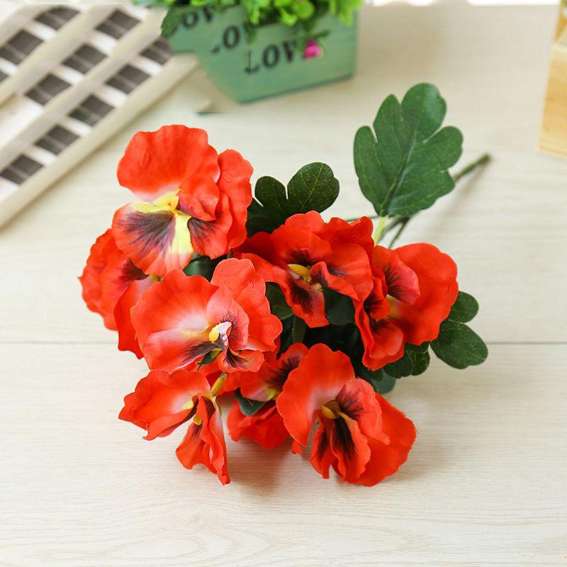 Artificial Silk Pansy Fake Flowers Butterfly Orchid Bunch Wedding Home Decor