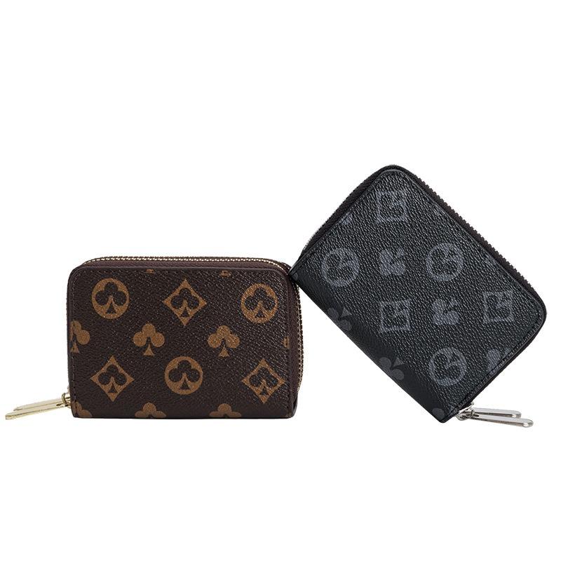 New Retro Printed Multi-card Change Bag Versatile Certificate Wallet Key Bag Clutch Bag