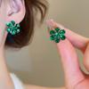 Elegant Water Drop Zircon Flower Earrings & Necklace Set – European & American Court Style Luxury Clavicle Chain for Women