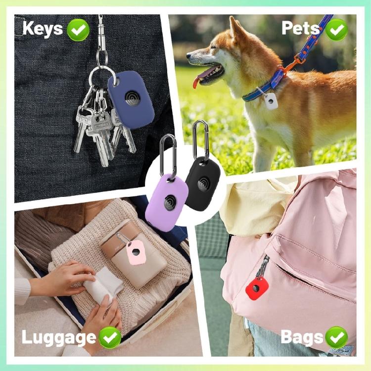 Protective Case Sleeve Shockproof Holder Keyring for Tile Life 360 2024 Locator Trackers Full Coverage Against Wear Drop