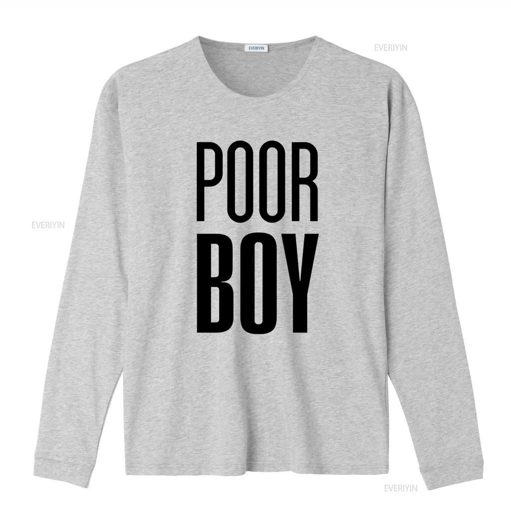 Poor Boy Only Friends Thai Bl Drama Fan T Shirt Black Font Classic Fit Trendy Design for Fans Vintage Washed Designer Clothes