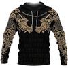 Mens Hoodies Vikings Eagle Tattoo Fashion Animal Pattern 3D Printed Style Casual Harajuku Hip Hop Pullover Oversized Sudaderas