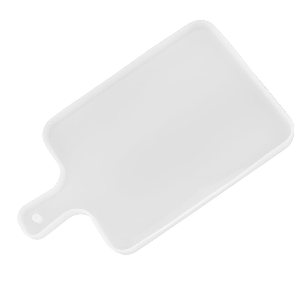 Silicone Tray Mold with Handle DIY HandMade Epoxy Resin Casting Coaster Fruit Dinner Plate