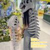 Dinosaur Skeleton Costume Set Halloween Dinosaur Themed Cosplay Props 3D Dino-Saur Skeleton Design