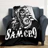 1pc dragon guitarThemed Blanket Soft Flannel All Season Cozy Throw with Bold Graphic Print, Travel, or Holiday Gift for Family & Friends