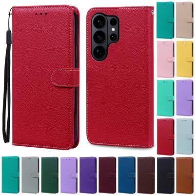 Candy Color Wallet Leather Flip Case For Samsung Galaxy S26 Ultra Case S25 S24 S23 S22 Plus S21 S20 FE S10 Phone Cover Card Slots Book Case Bumper Bag