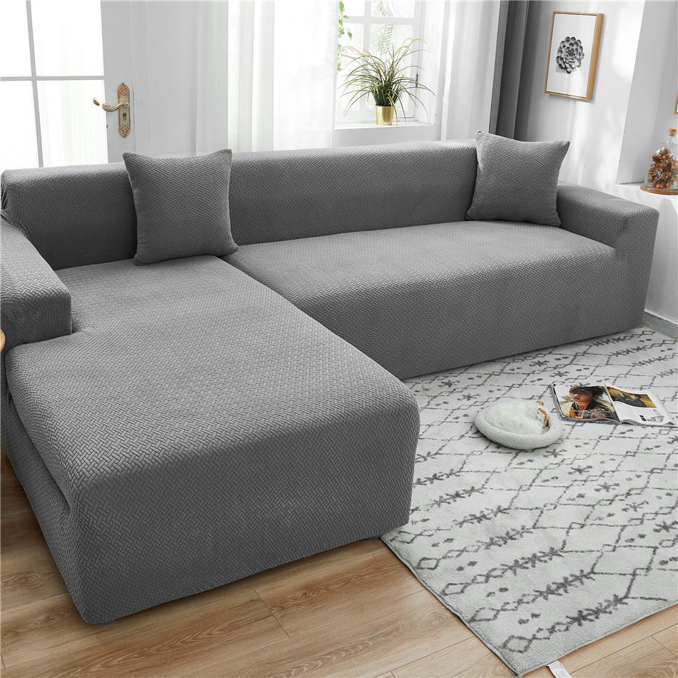 Thick High-Grade Stretch Sofa Cover Full-Cover Solid Color Fabric Sofa Cover Towel Full Cover Non-Slip Sofa Cover