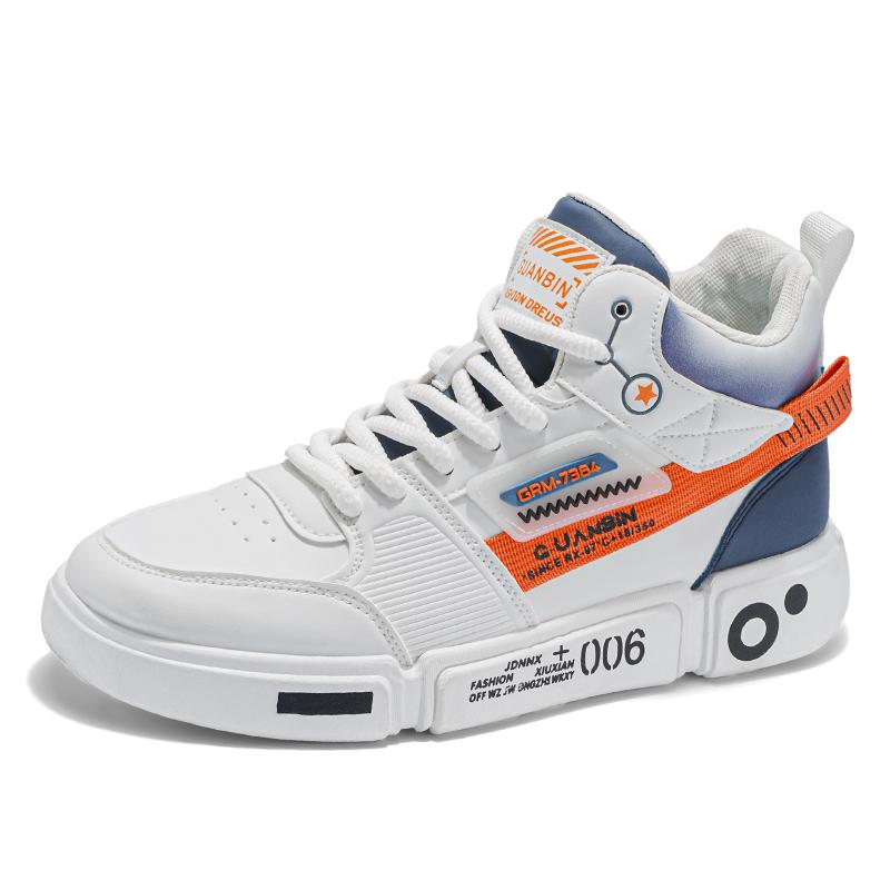 Fashion Sneakers Men Casual High Top Board Shoes Vulcanized Shoes Male Walking Sport Shoes Outdoor Sneakers Male Soft Sole Walking Shoes