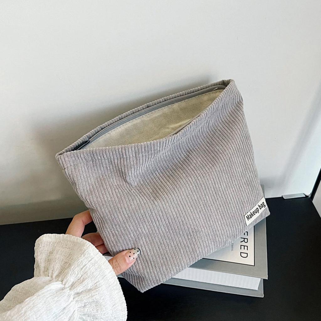 Cord Samt Reise Kosmetiktasche Tragbare Make-up Aufbewahrungstasche Geldbörsen Damen Große Kapazität Reißverschluss Make-up Organizer Aufbewahrung Clutch