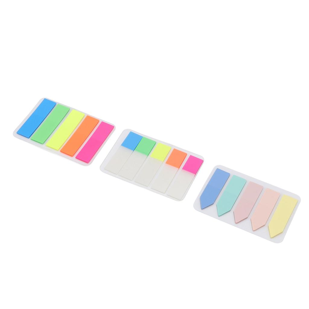 15Packs Page Markers Index Tabs 5 Iridescent Colors Key Marking Reusable Transparent PET Index Tabs for Home School