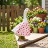 Lawn Goose Outfit Strawberry Print Costume Decorative Decor for Homeowners, Gardeners Pink