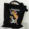 Japan Cartoon Comics Zenitsu Agatsuma Bedruckte Canvas-Tasche Große Kapazität Pendler-Tragetasche Lässige Umhängetasche für Damen 7563