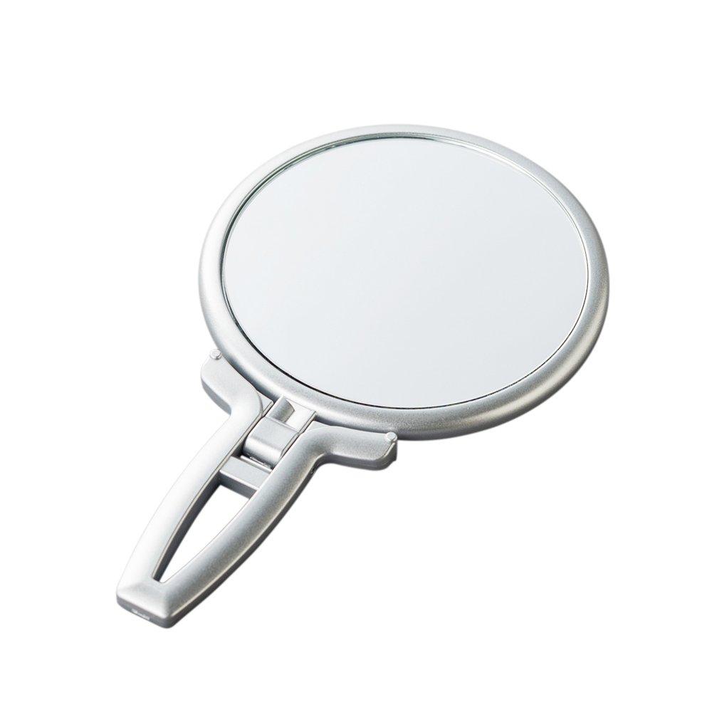 

Napure Hand Mirror with 7x Great for Showing Makeup or White Day Gift Mirror, Double-Sided Magnification, Silver, Details, Mirror,