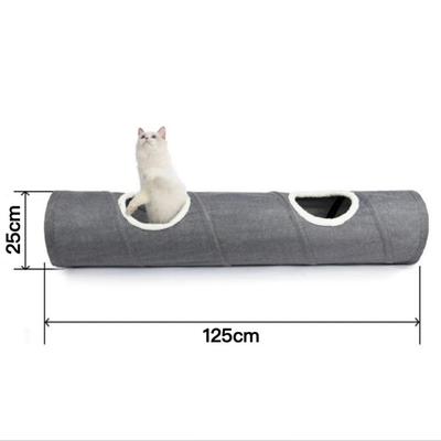 Portable Thick Cat Folding Pet Fun Play Toy Cat Tunnel Tube Training Interactive Breathable Cat Maze Tunnel
